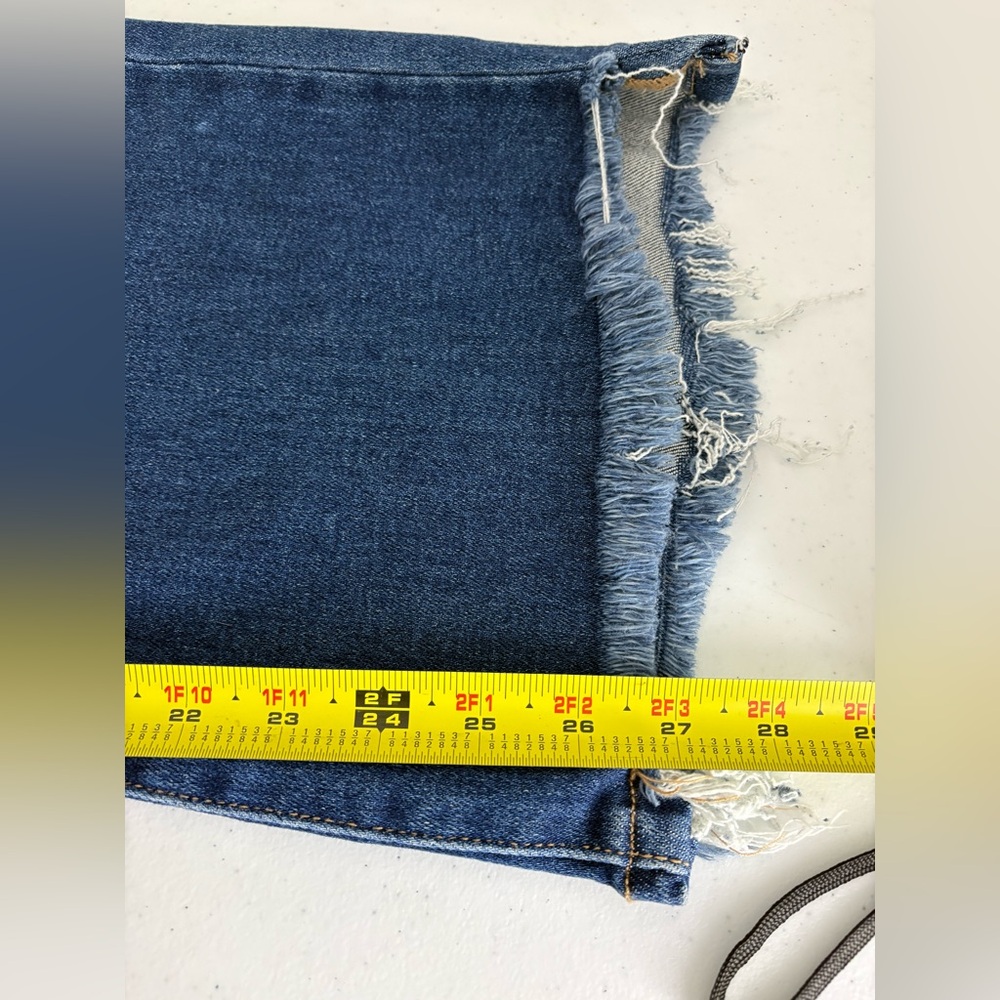 Risen plus size High Rise Raw Hem‎ High Rise Distressed Jeans NWT RDP5479X 608 - Picture 6 of 11